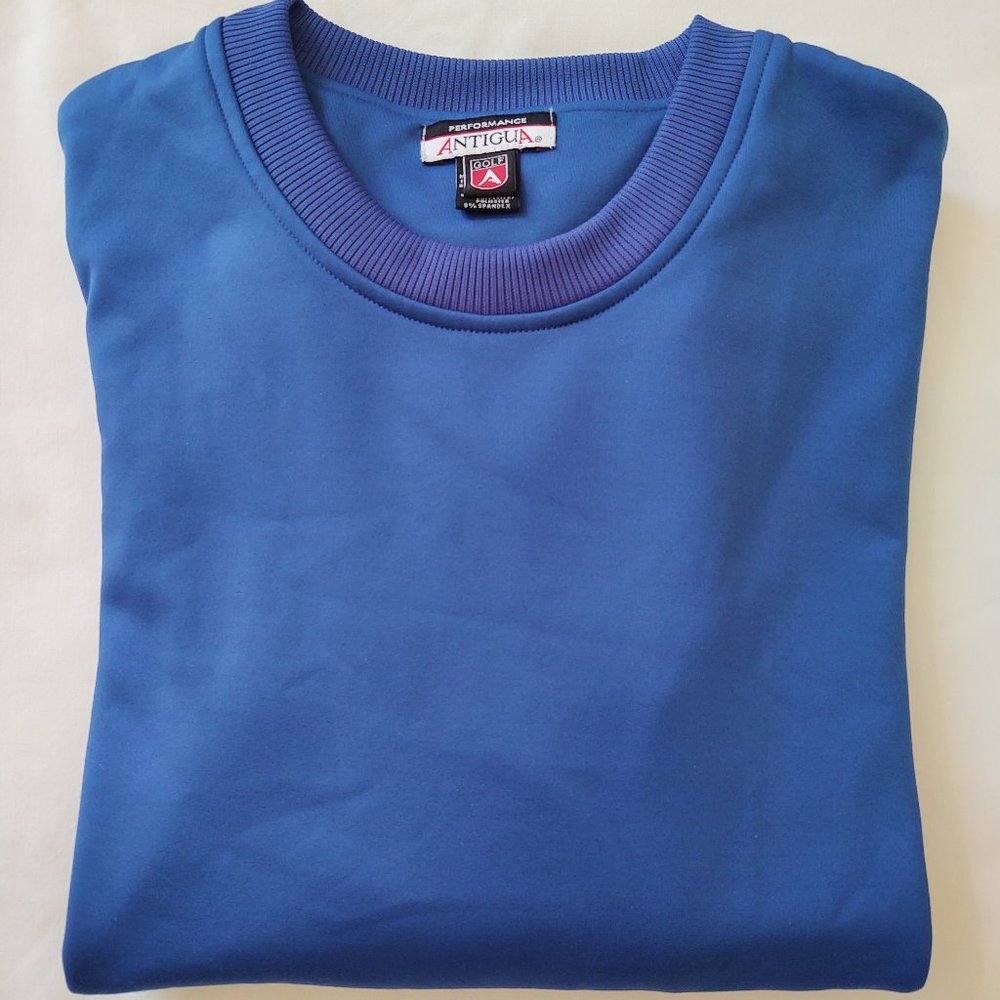 ANTIGUA PERFORMANCE GOLF MEN'S CREW NECK PULLOVER SWEATSHIRT - SIZE LARGE